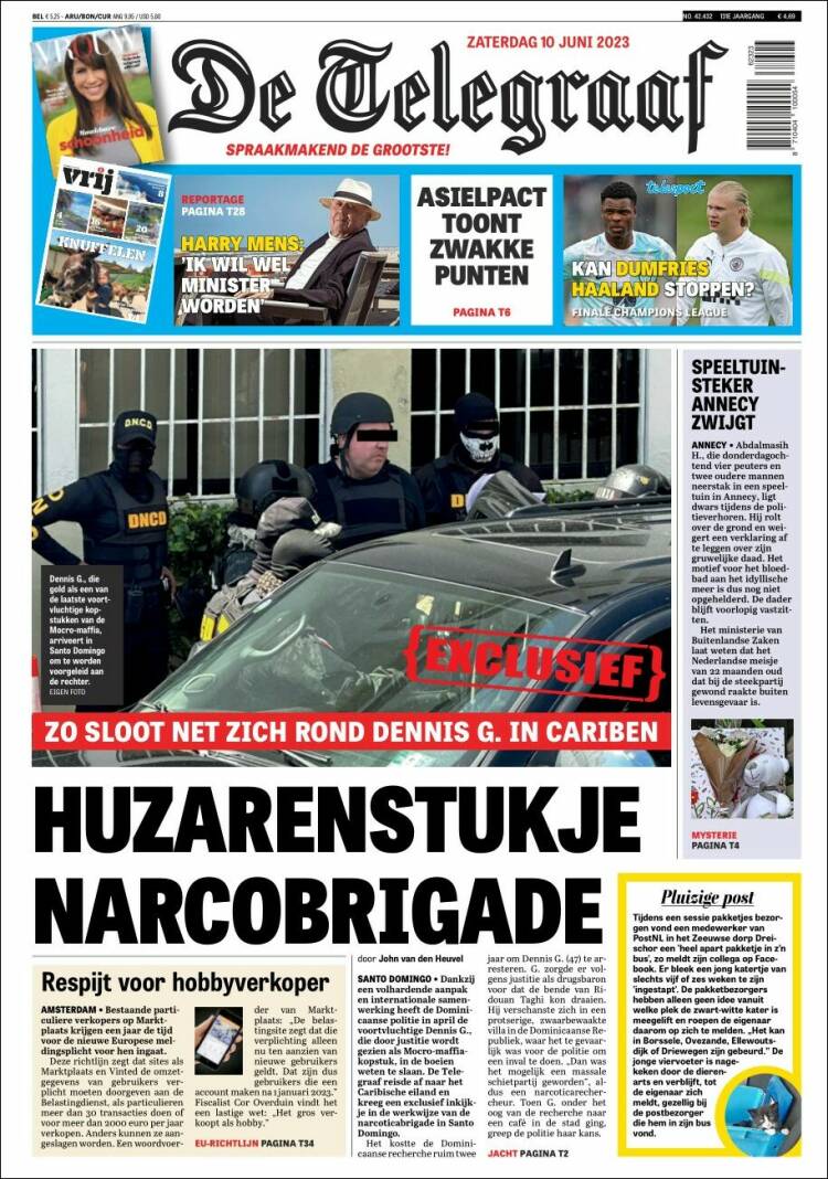 Portada de De Telegraaf (Netherlands)