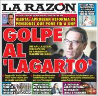 Portada de La Razón (Perú)