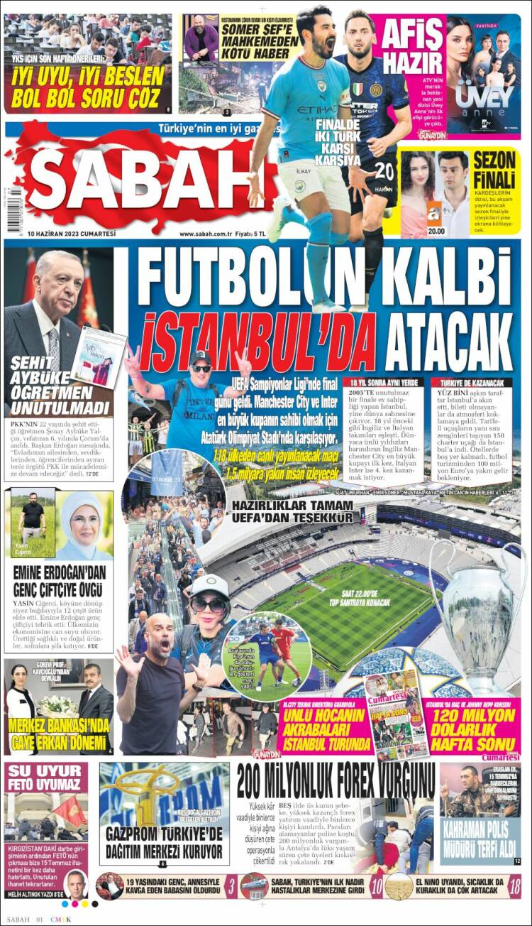 Portada de Sabah (Turqu&iacute;a)