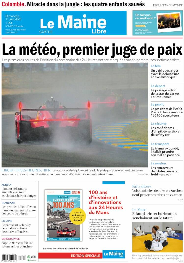 Portada de Le Maine Libre (Francia)