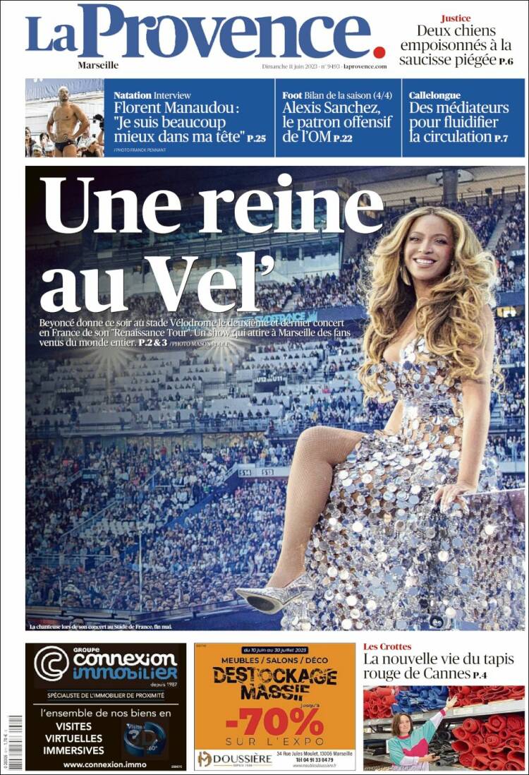 Portada de La Provence (Francia)