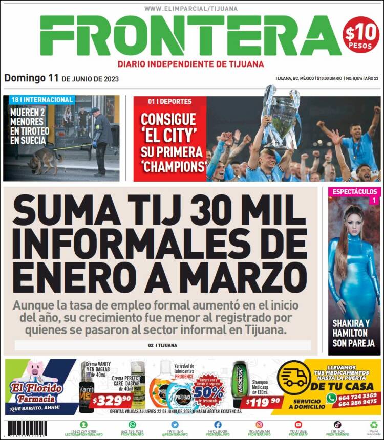 Portada de Frontera (México)