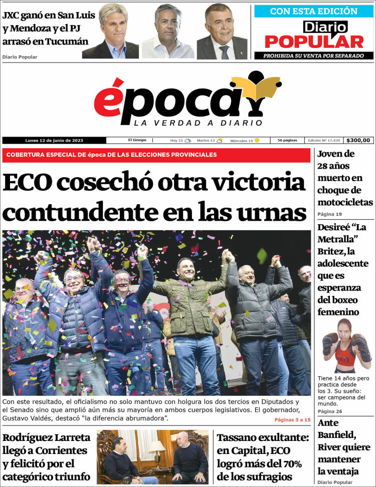 Portada de Diario Época (Argentina)