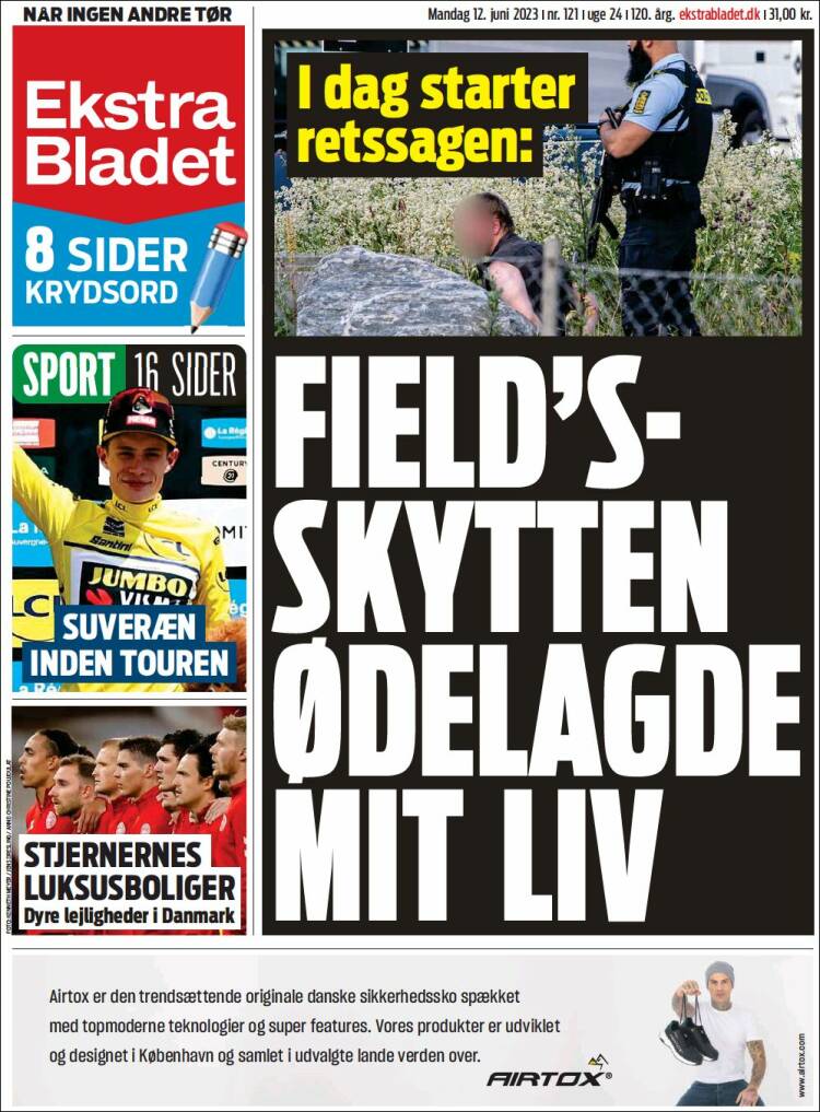 Portada de Ekstra Bladet (Dinamarca)