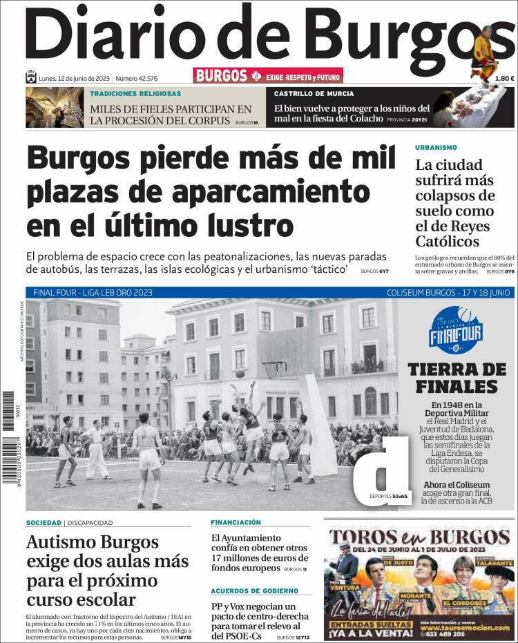 Portada de Diario de Burgos (Espa&ntilde;a)