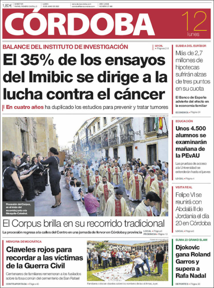 Portada de Diario de Córdoba (Espa&ntilde;a)