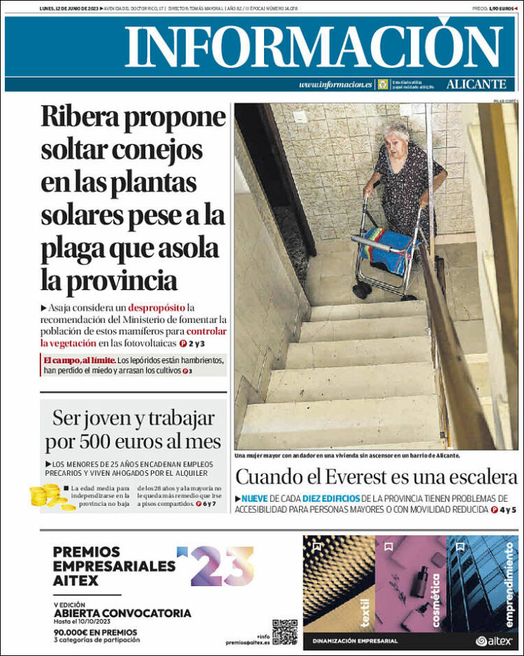 Portada de Diario Información (Espa&ntilde;a)