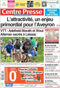 Portada de Centre Presse (Francia)