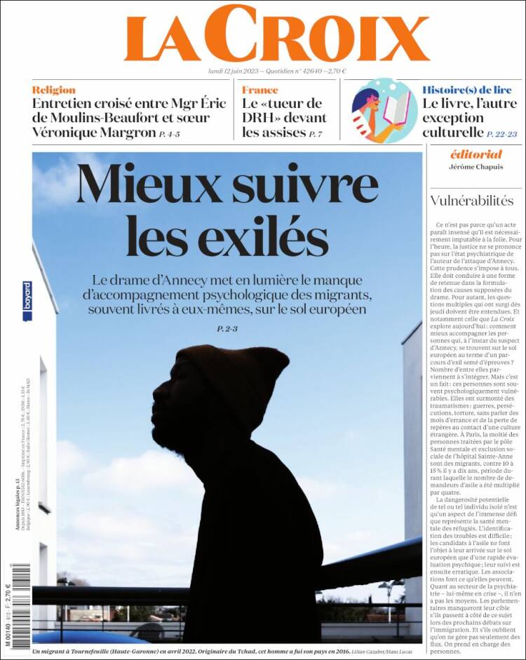 Portada de La Croix (Francia)