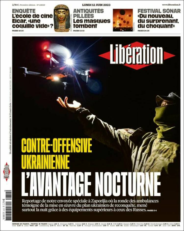 Portada de Libération (Francia)