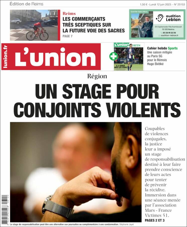 Portada de L'Union (Francia)