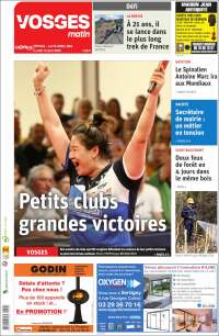 Portada de Vosges Matin (Francia)