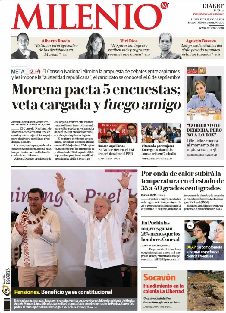 Portada de Milenio de Puebla (M&eacute;xico)