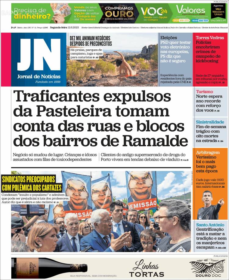 Portada de Jornal de Notícias (Portugal)