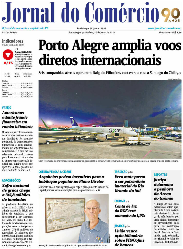 Portada de Jornal do Comércio (Brasil)