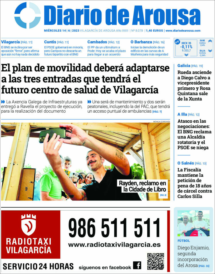 Portada de Diario de Arousa (España)