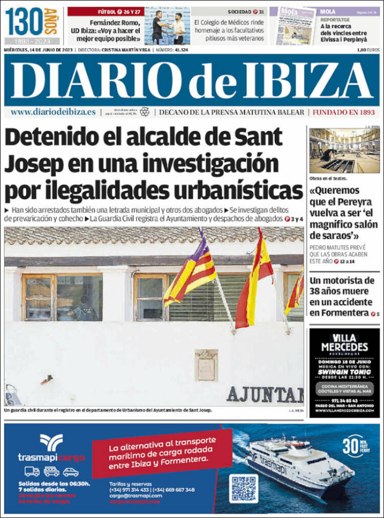 Portada de Diario de Ibiza (España)