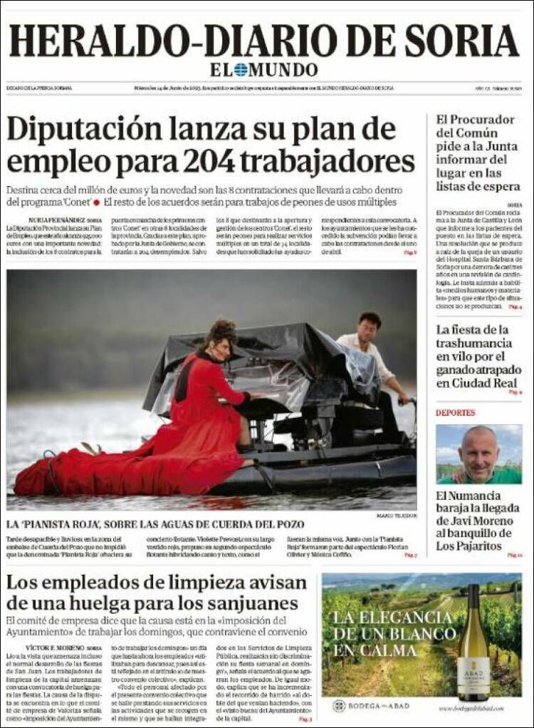 Portada de Diario de Soria (España)