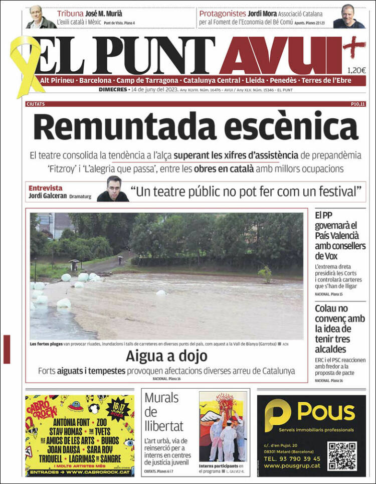 Portada de El Punt Avui (España)
