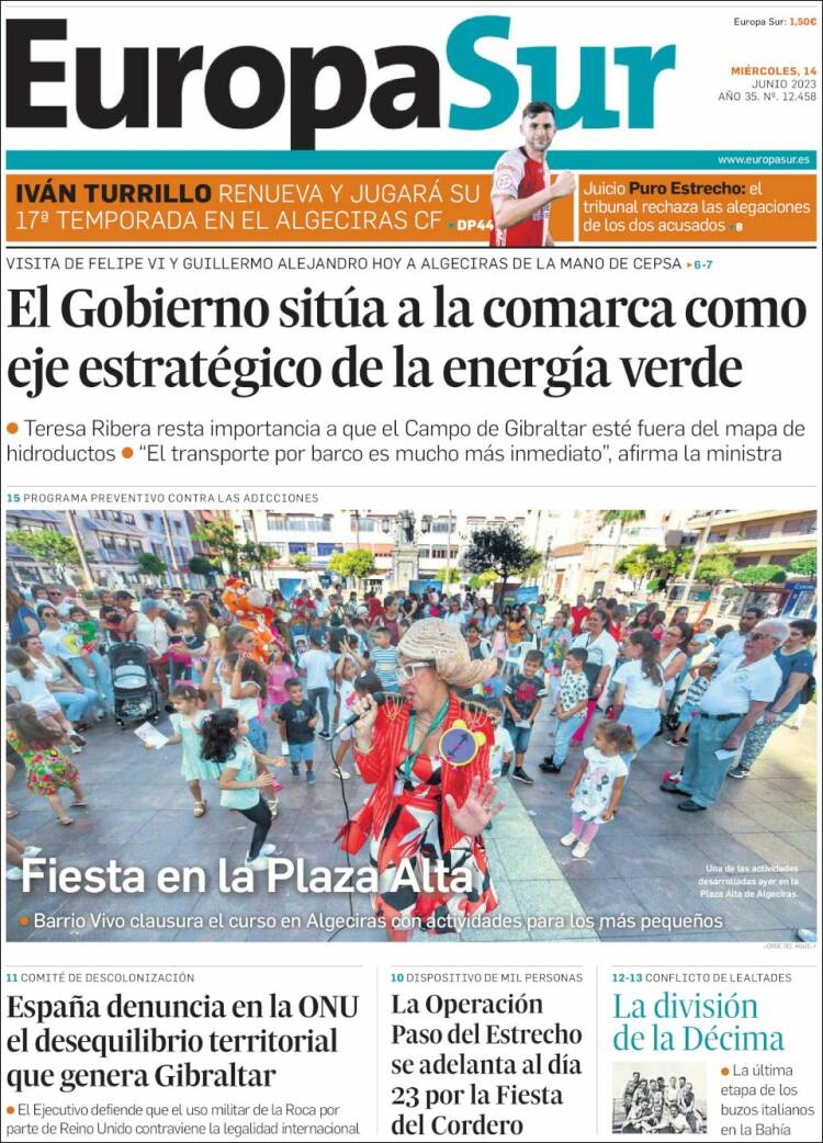 Portada de Europa Sur (España)