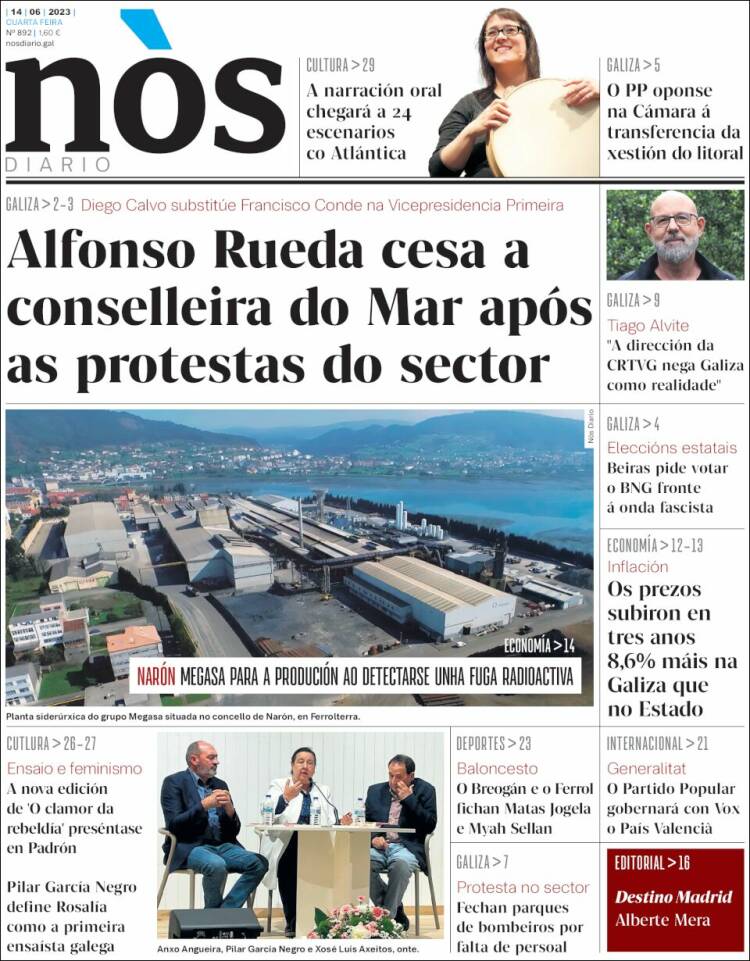Portada de Nòs Diario (España)