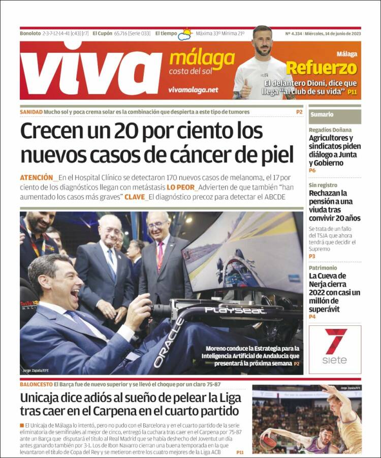 Portada de Viva Málaga (España)