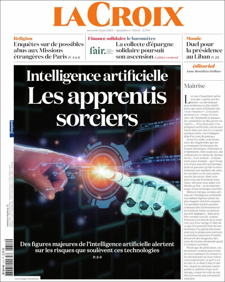 Portada de La Croix (Francia)