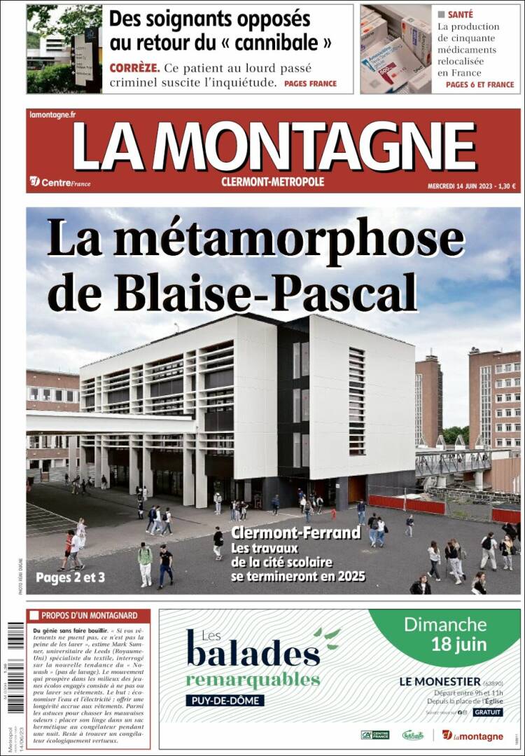 Portada de La Montagne (Francia)