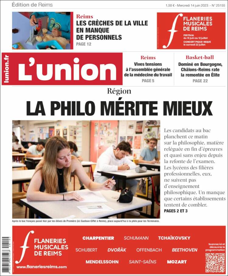 Portada de L'Union (Francia)