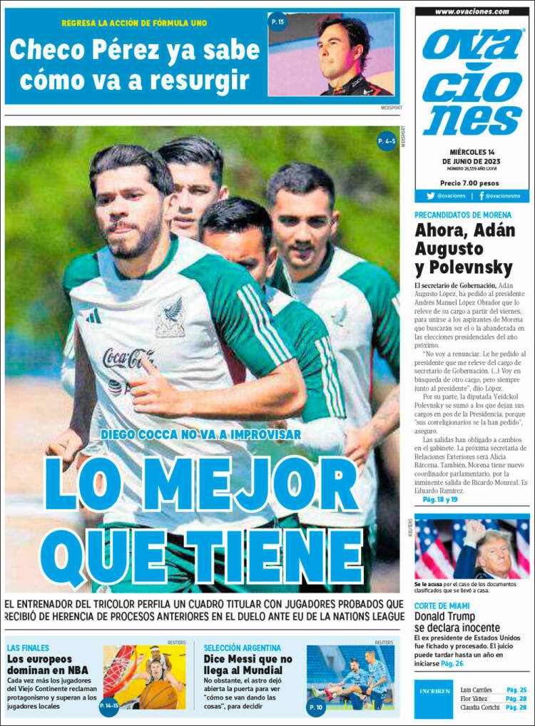 Portada de Ovaciones (M&eacute;xico)