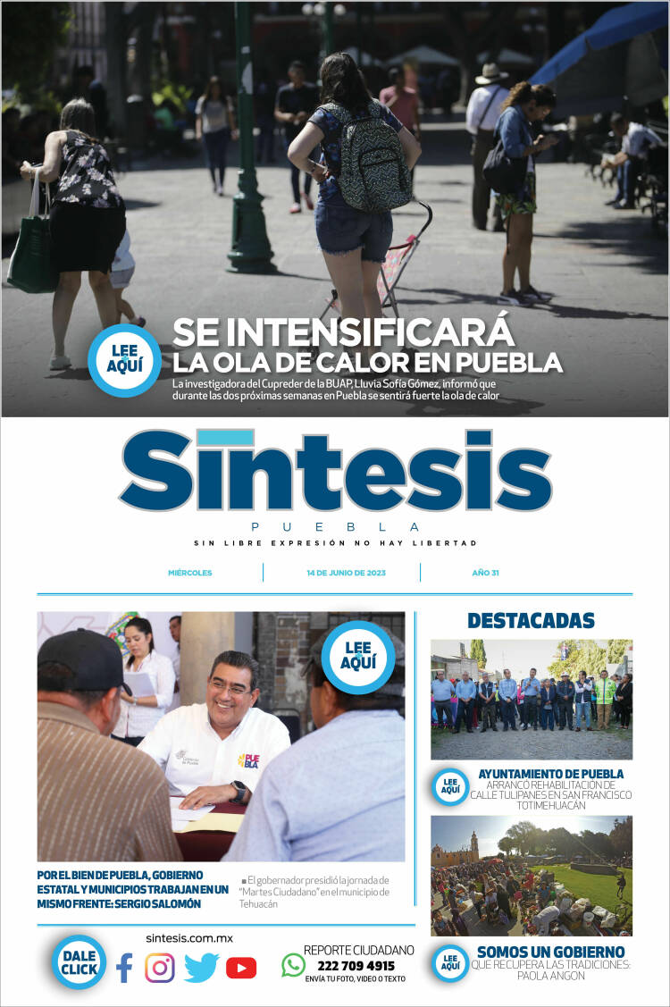 Portada de Síntesis - Puebla (M&eacute;xico)