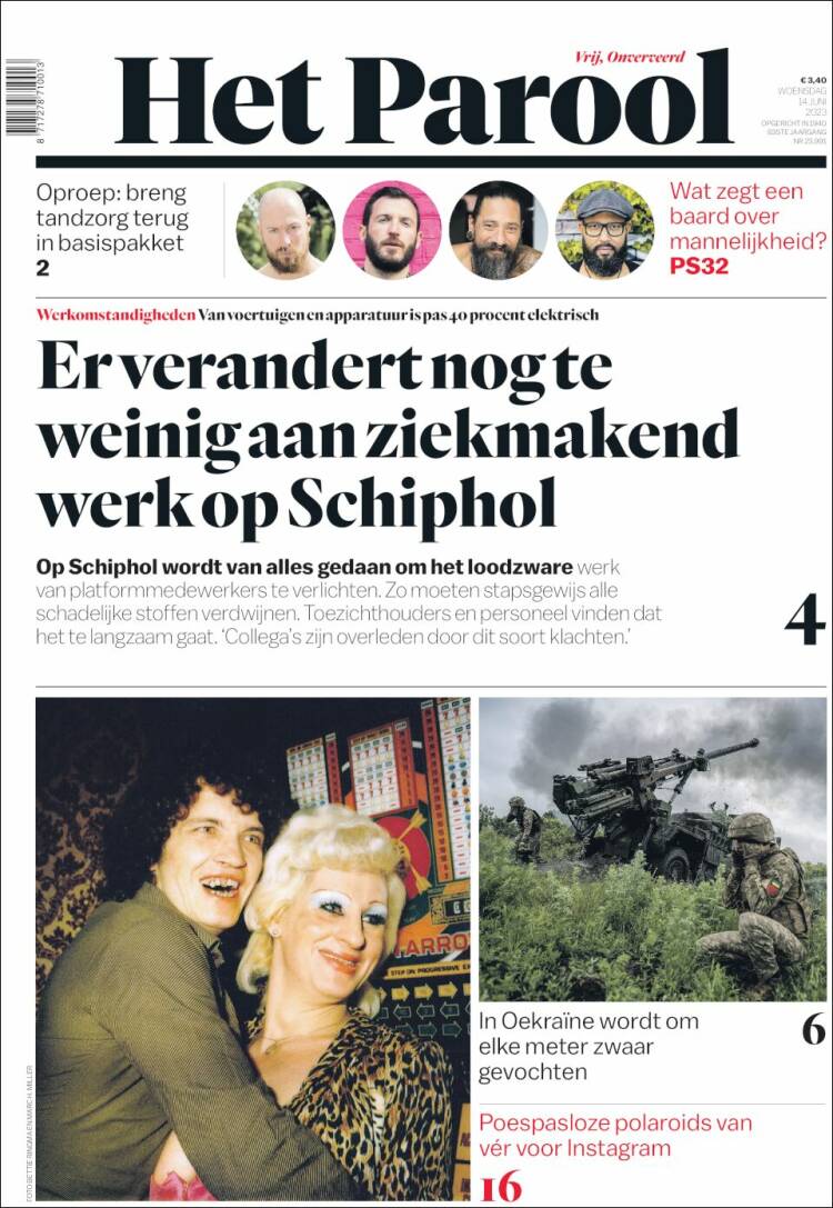 Portada de Het Parool (Pa&iacute;ses Bajos)