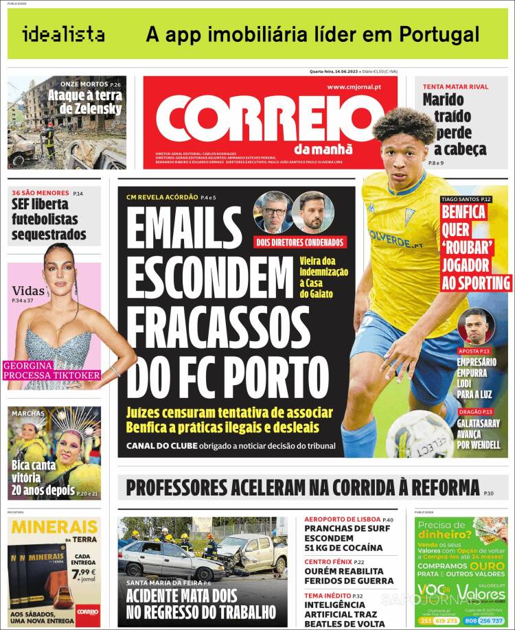 Portada de Correio da Manhã (Portugal)