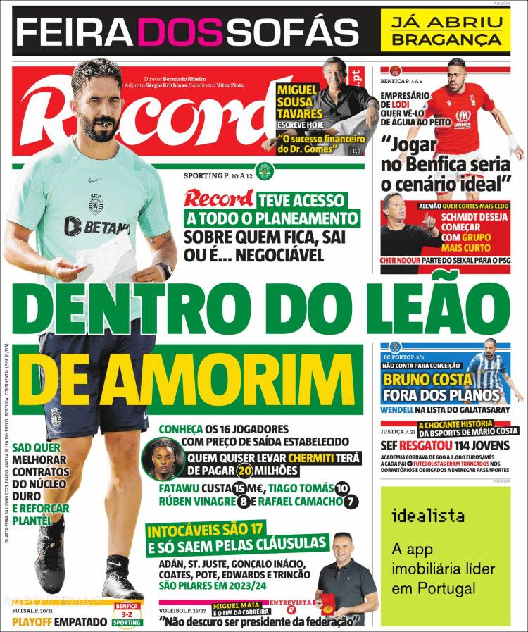 Portada de Record (Portugal)