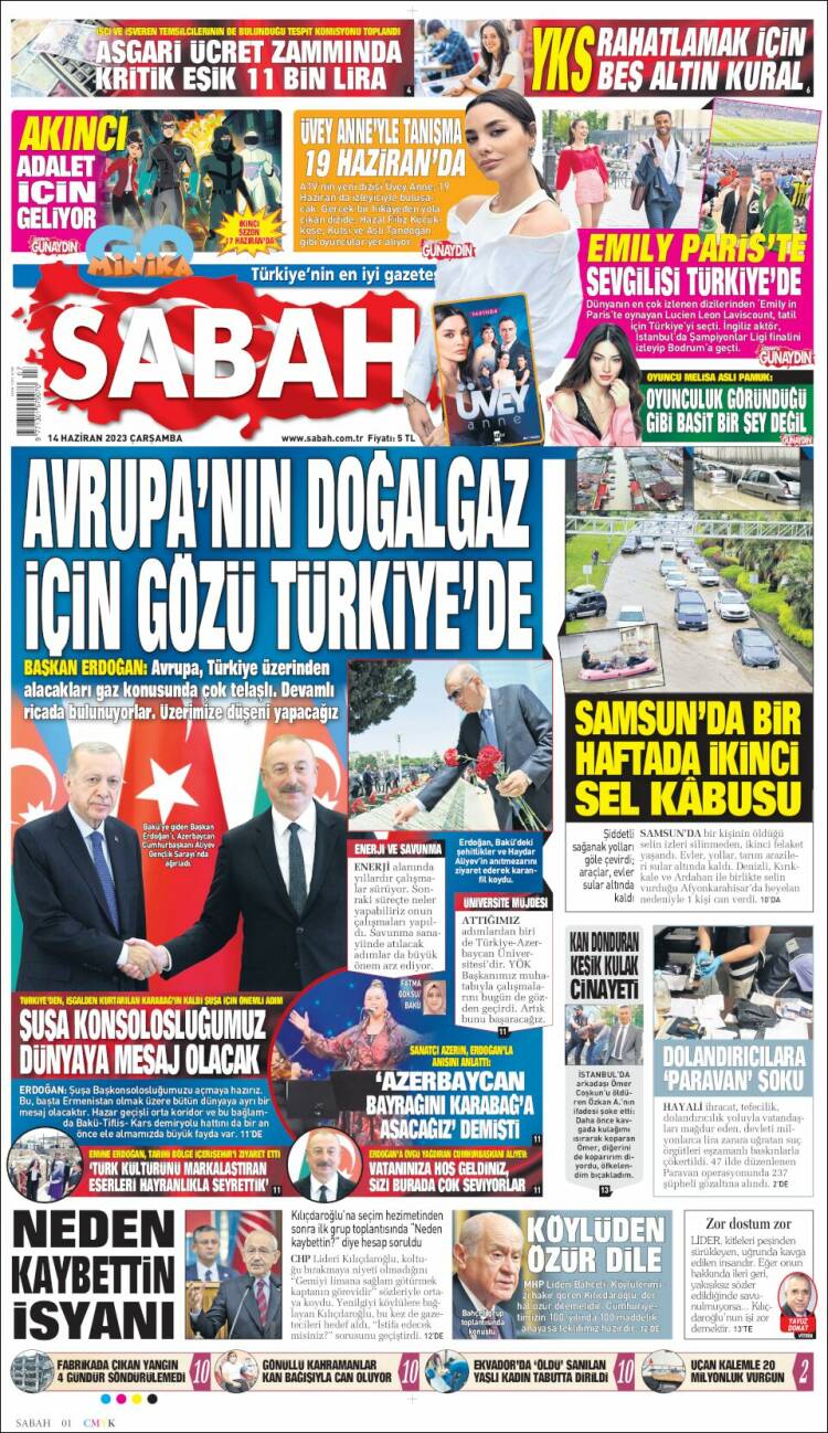 Portada de Sabah (Turqu&iacute;a)