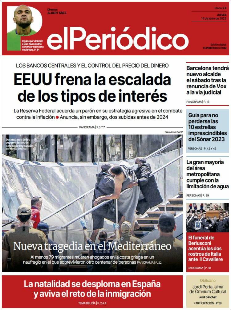 Portada de El Periódico (Spain)