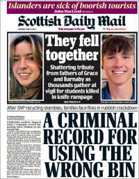 Portada de Scottish Daily Mail (Reino Unido)