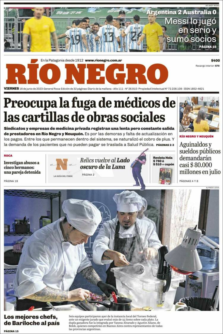 Portada de Rio Negro (Argentina)