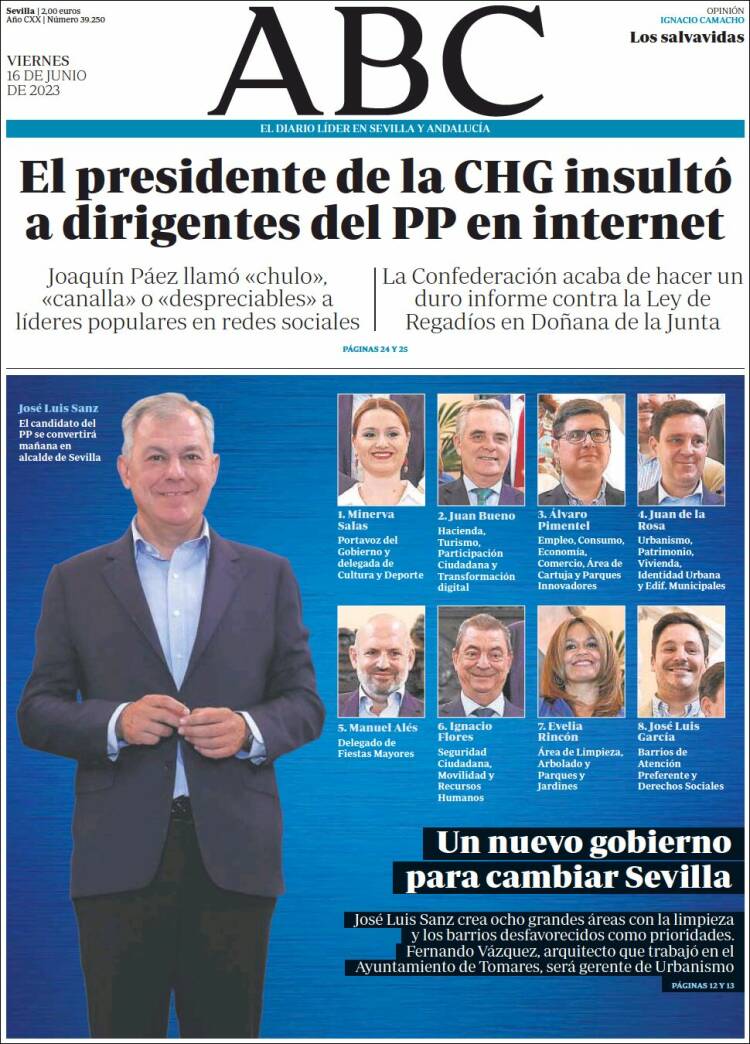 Portada de ABC - Sevilla (España)