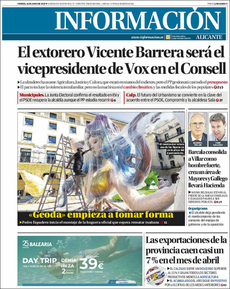 Portada de Diario Información (España)