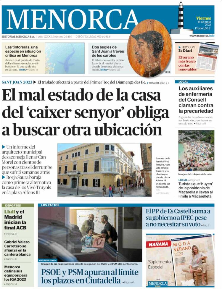 Portada de Menorca - Diario Insular (España)