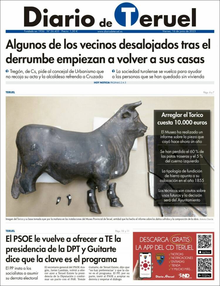 Portada de Diario de Teruel (España)