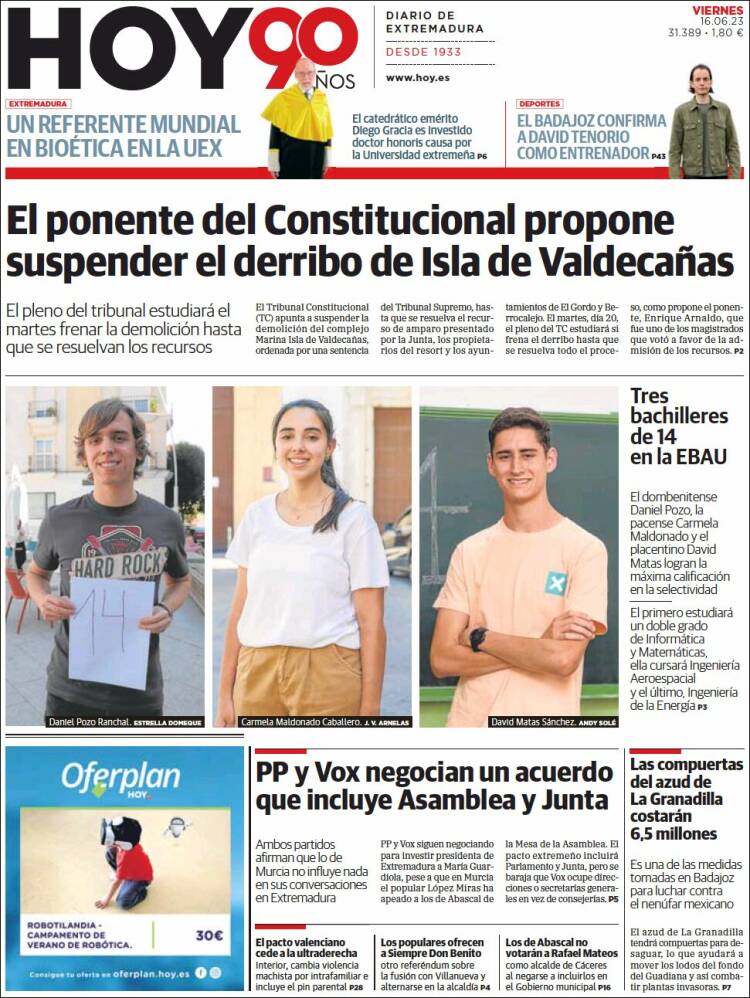 Portada de Hoy - Badajoz (España)