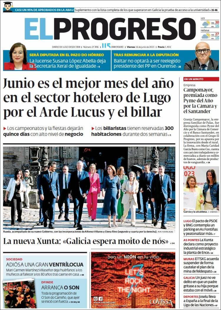 Portada de El Progreso (España)