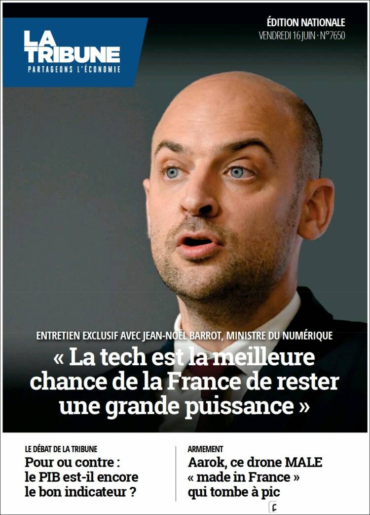 Portada de La Tribune (Francia)