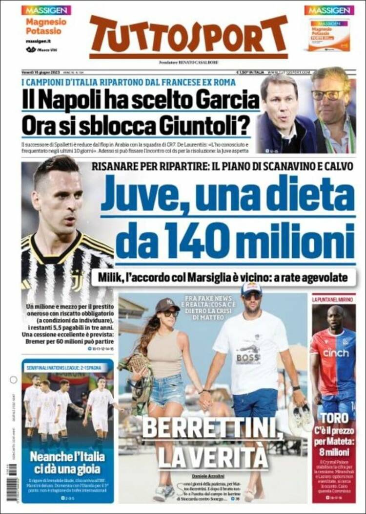 Portada de Tuttosport (Italie)