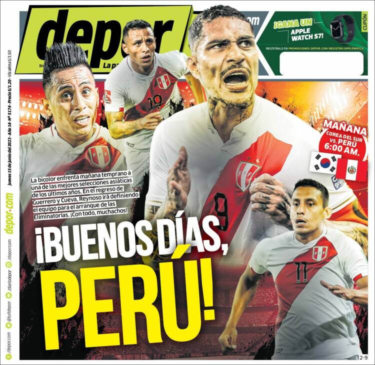 Portada de Depor (Perú)