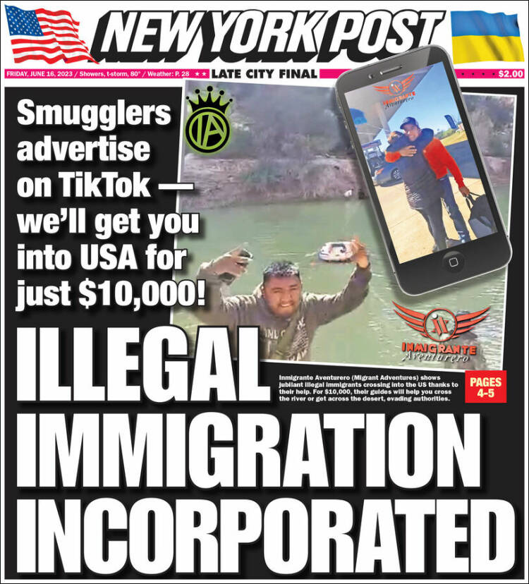 Portada de New York Post (USA)