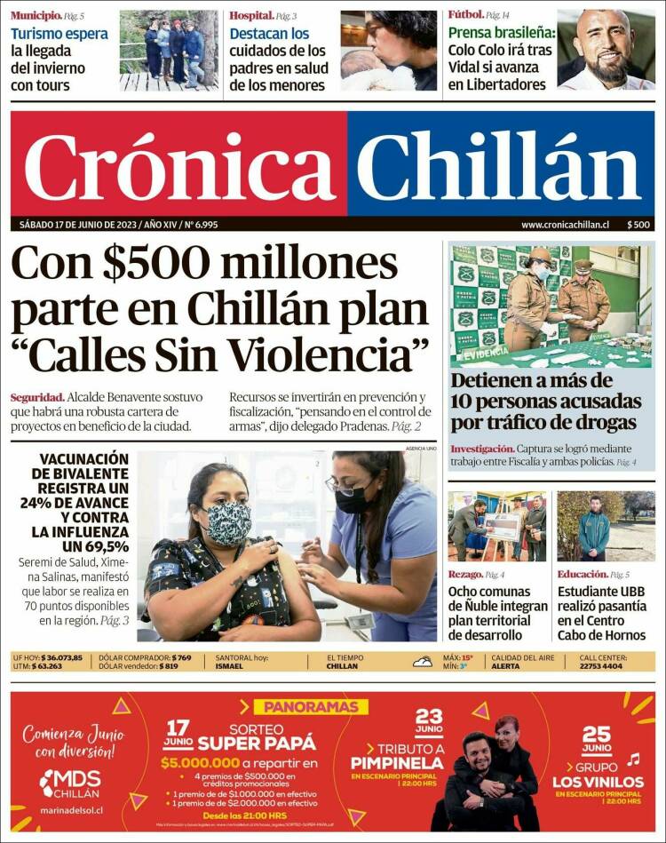 Portada de Crónica Chillán (Chile)