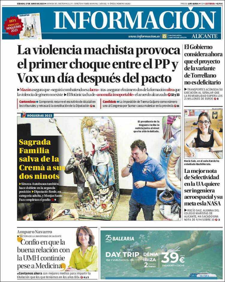 Portada de Diario Información (España)